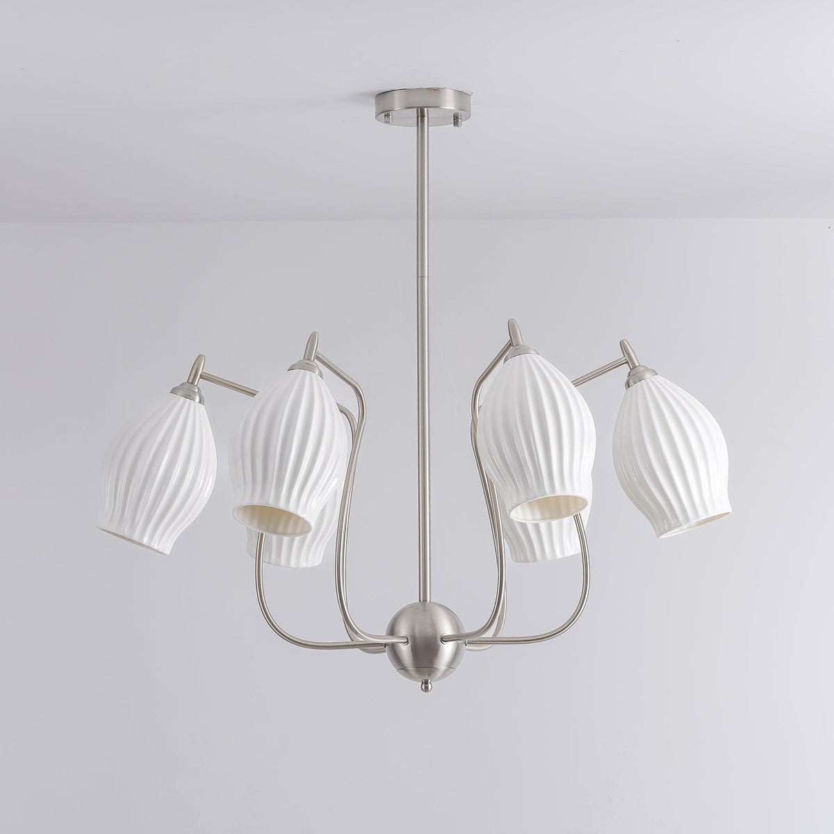 ceramic-ribbed-chandelier