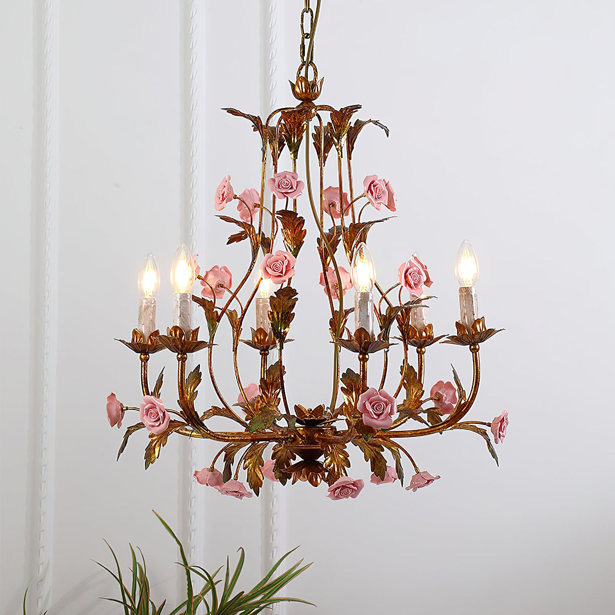 ceramic-rose-chandelier