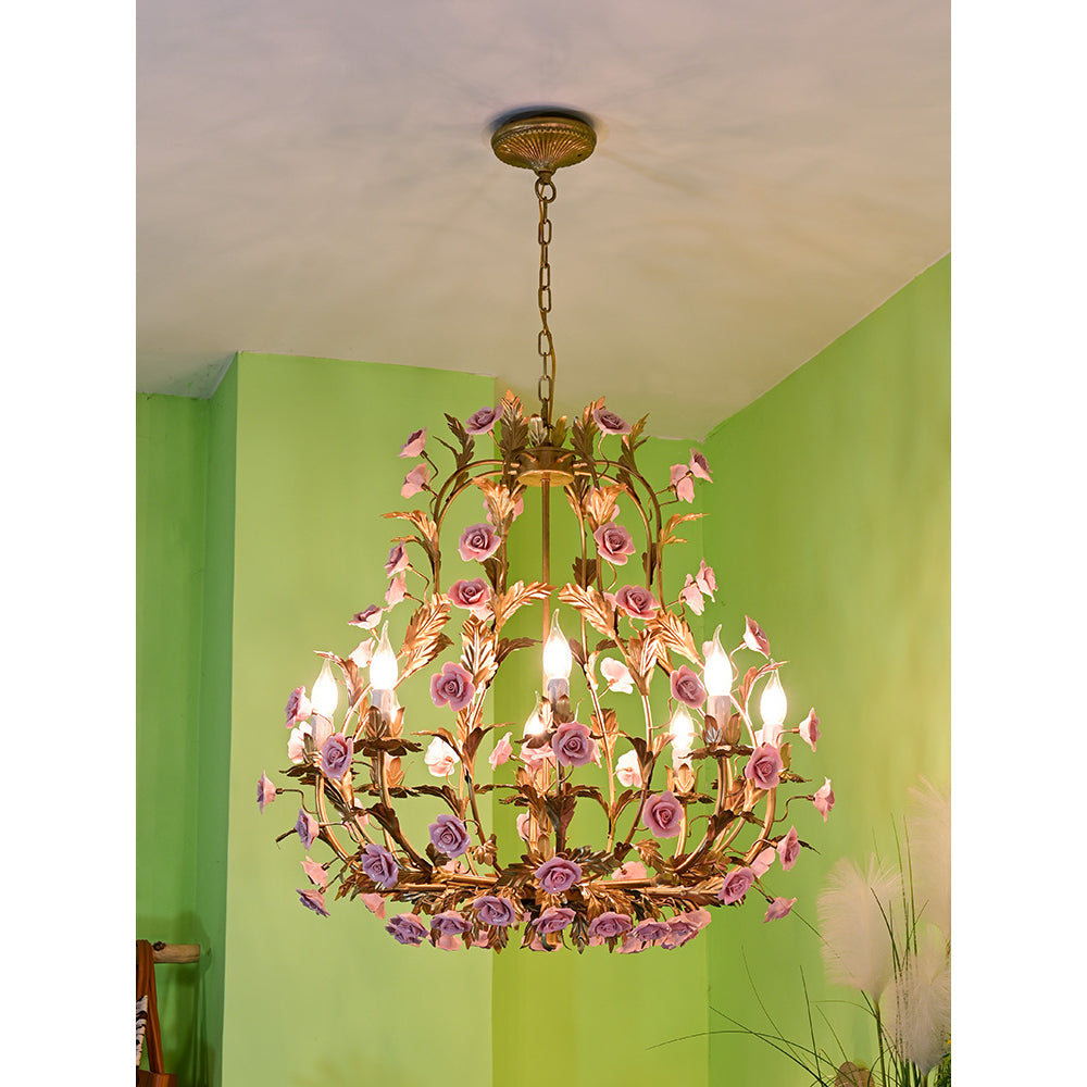 ceramic-rose-chandelier