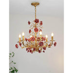 ceramic-rose-vine-chandelier