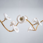 Cerisium Blossom Chandelier – Sculptural Ceramic & Iron Pendant Light
