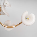 Cerisium Blossom Chandelier – Sculptural Ceramic & Iron Pendant Light
