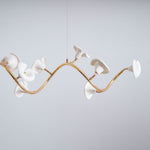 Cerisium Blossom Chandelier – Sculptural Ceramic & Iron Pendant Light