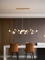 Cerisium Blossom Chandelier – Sculptural Ceramic & Iron Pendant Light
