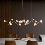 Cerisium Blossom Chandelier – Sculptural Ceramic & Iron Pendant Light