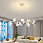 Cerisium Blossom Chandelier – Sculptural Ceramic & Iron Pendant Light