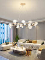 Cerisium Blossom Chandelier – Sculptural Ceramic & Iron Pendant Light