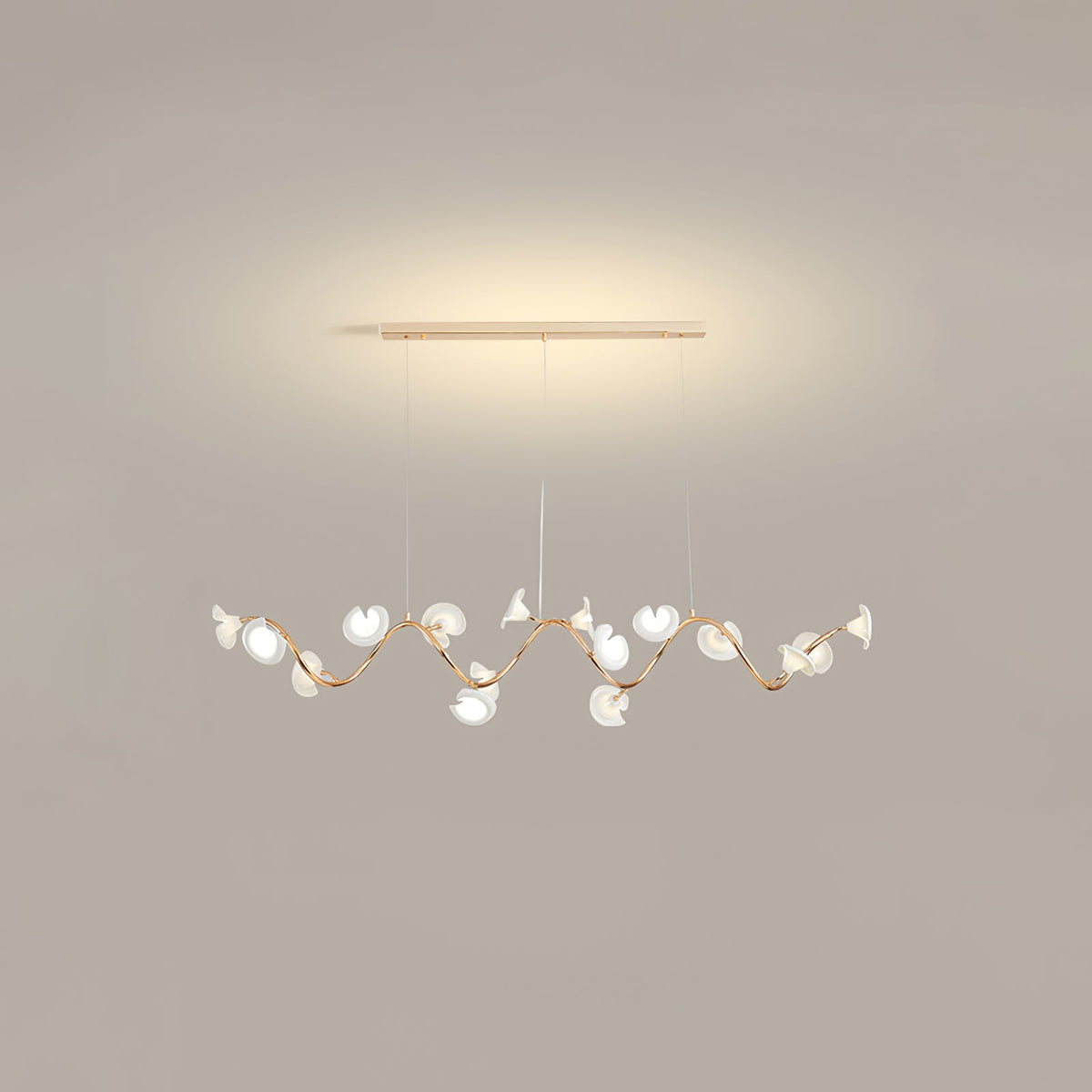 Cerisium Blossom Chandelier – Sculptural Ceramic & Iron Pendant Light