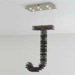 Charcoal Sculptural LED Chandelier for Modern Interiors