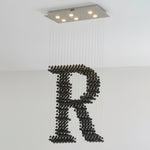 Charcoal Linear LED Chandelier in Black and Chrome for Modern Interiors