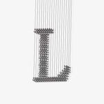 Charcoal Sculptural Linear Chandelier, Handcrafted Stone LED Pendant for Modern Interiors