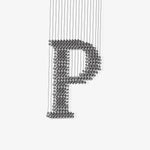 Charcoal Linear Chandelier in Black Iron and Stone for Modern Interiors