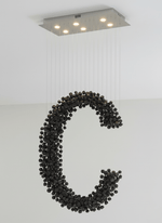 Charcoal Chandelier C – Modern Linear LED Pendant for Luxury Interiors
