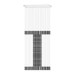 Charcoal Linear Chandelier with Handcrafted Stone Accents