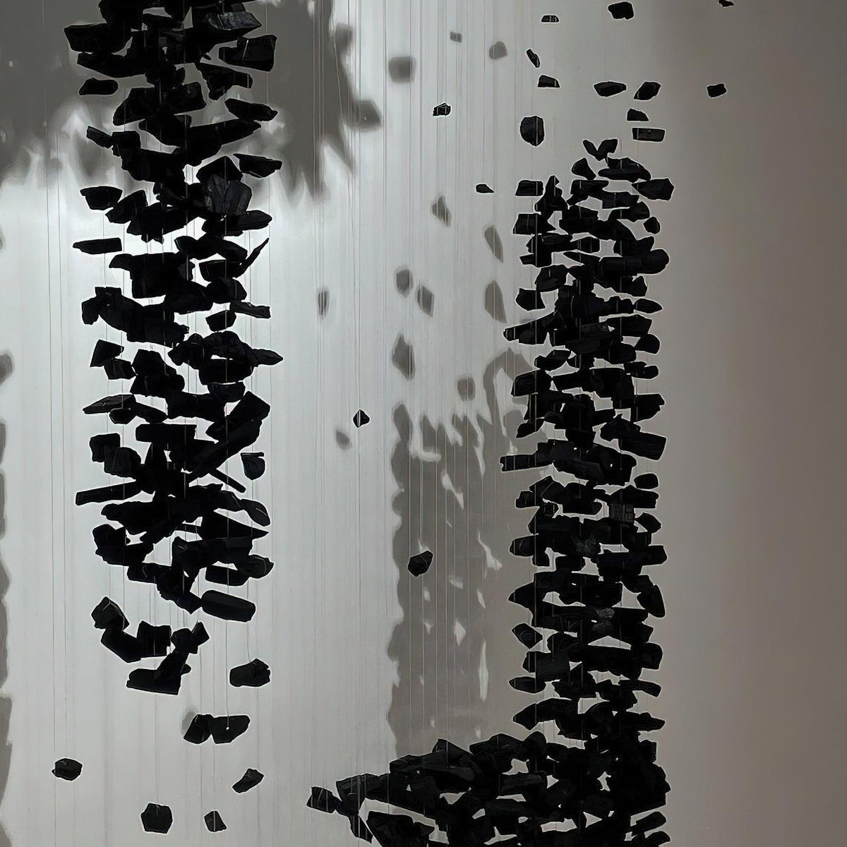 Charcoal Sculptural Linear LED Chandelier for Modern Interiors