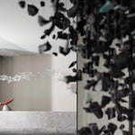 Charcoal Chandelier X – Modern Linear LED Pendant for Dining & Living Spaces