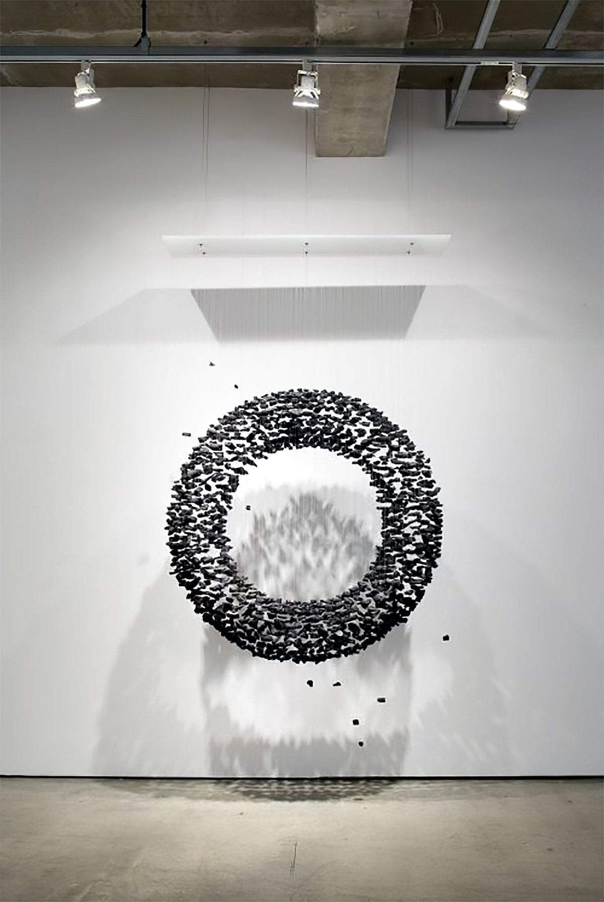 Charcoal Hourglass Chandelier — Modern Stone Pendant for Grand Interiors