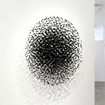 Charcoal Cascade Pixel Chandelier – Modern Stone LED Pendant for Living and Dining Spaces