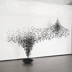 Charcoal Hourglass Chandelier — Modern Stone Pendant for Grand Interiors