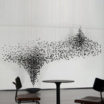 Charcoal Hourglass Chandelier — Modern Stone Pendant for Grand Interiors