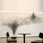 Charcoal Hourglass Chandelier — Modern Stone Pendant for Grand Interiors