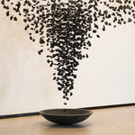 Charcoal Hourglass Chandelier — Modern Stone Pendant for Grand Interiors