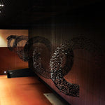 Charcoal Chandelier Letters G-L | Handcrafted Stone LED Pendant