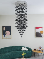 Charcoal Chandelier Letters G-L | Handcrafted Stone LED Pendant