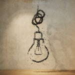 Charcoal Chandelier Letters G-L | Handcrafted Stone LED Pendant