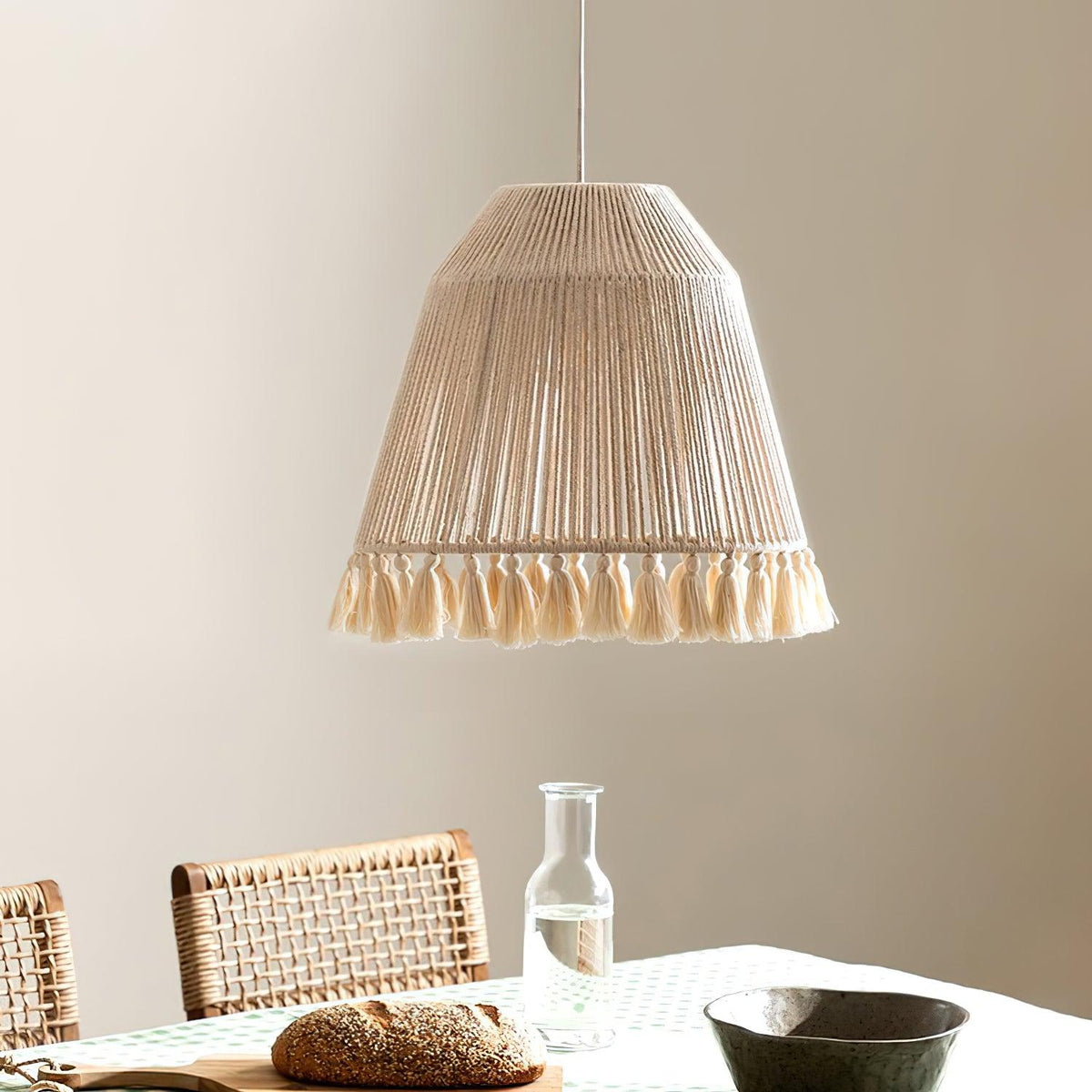Chase Tassel Pendant Light — Natural Hemp Rope Designer Ceiling Lamp