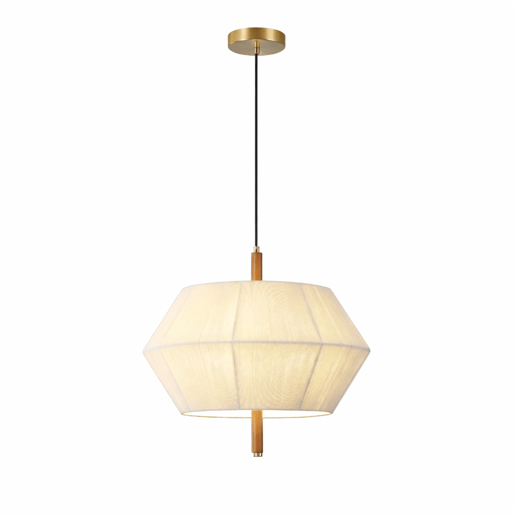 Soren Linen Pendant Light – Geometric Nordic Design for Modern Interiors