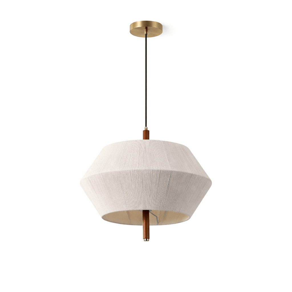 Soren Linen Pendant Light – Geometric Nordic Design for Modern Interiors