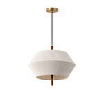 Soren Linen Pendant Light – Geometric Nordic Design for Modern Interiors