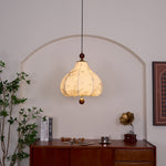 Chestnut Bloom Designer Pendant Light with Walnut and Gold Finish