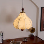 Chestnut Bloom Designer Pendant Light with Walnut and Gold Finish