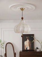 Chestnut Bloom Designer Pendant Light with Walnut and Gold Finish