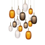 Chromatic Gem Drop Chandelier – Modern Glass Pendant Light for Dining Room and Living Room