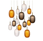 Chromatic Gem Drop Chandelier – Modern Glass Pendant Light for Dining Room and Living Room