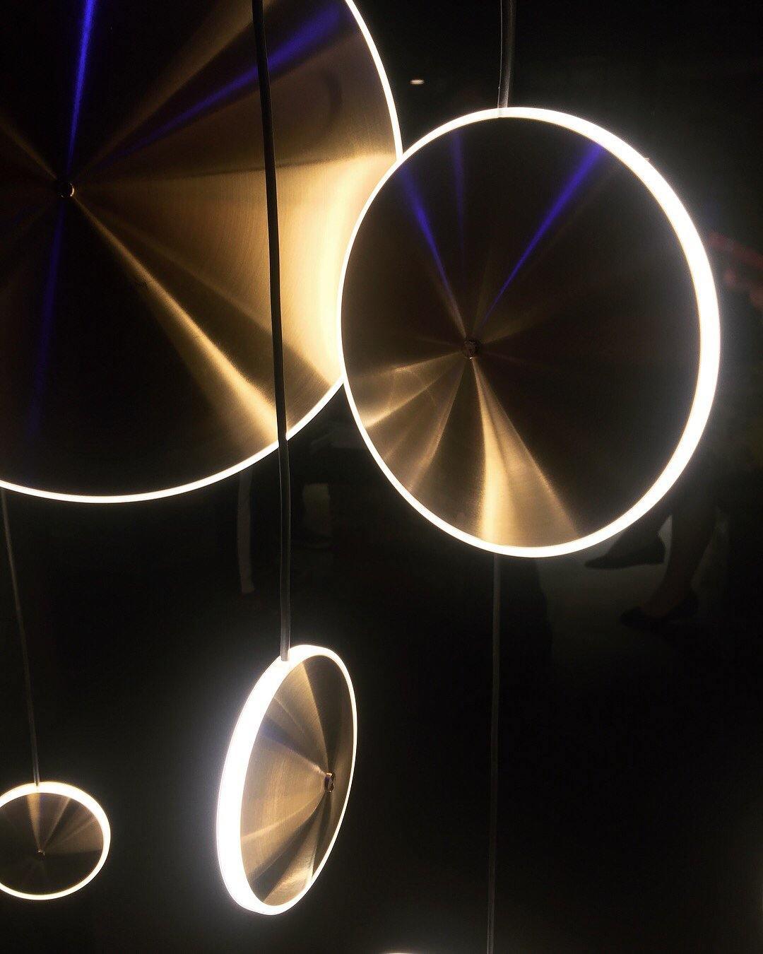 Chrona Dish Pendant Light – Contemporary Brass LED Ceiling Lamp