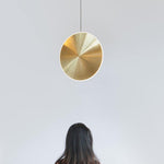 Chrona Dish Pendant Light – Contemporary Brass LED Ceiling Lamp