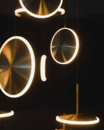 Chrona Dish Pendant Light – Contemporary Brass LED Ceiling Lamp