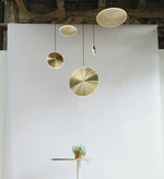 Chrona Dish Pendant Light – Contemporary Brass LED Ceiling Lamp