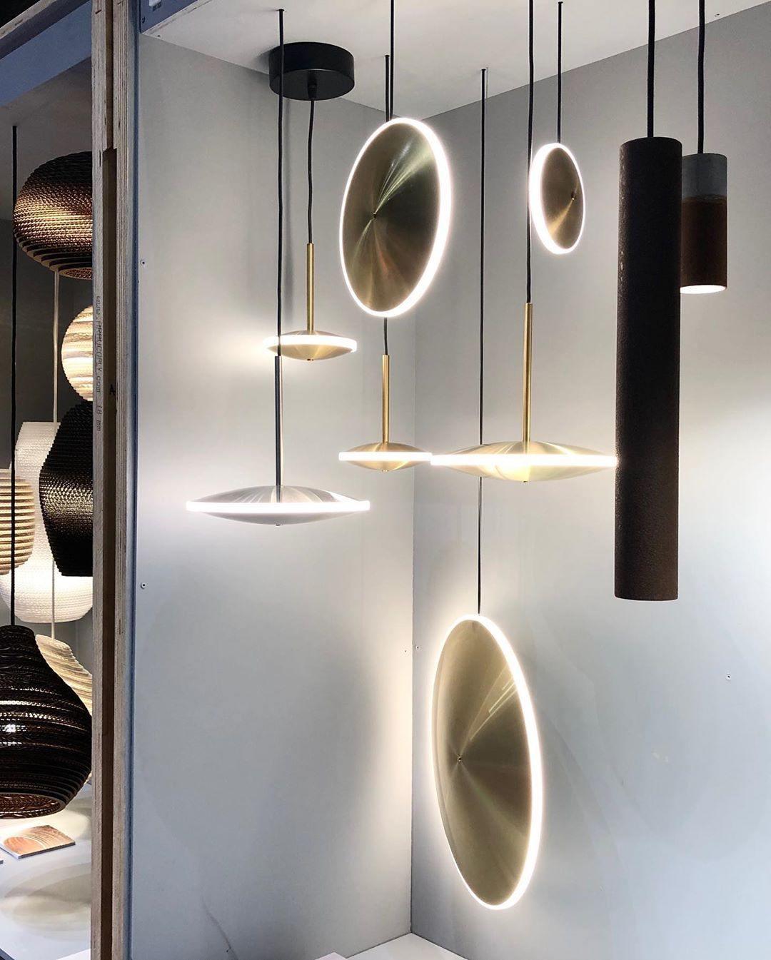 Chrona Dish Pendant Light – Contemporary Brass LED Ceiling Lamp