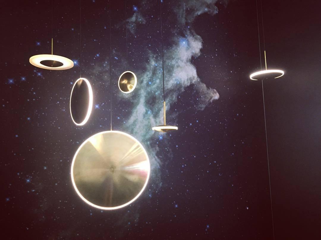 Chrona Dish Pendant Light – Contemporary Brass LED Ceiling Lamp