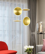 Chrona Dish Pendant Light – Contemporary Brass LED Ceiling Lamp