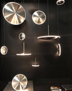 Chrona Dish Pendant Light – Contemporary Brass LED Ceiling Lamp