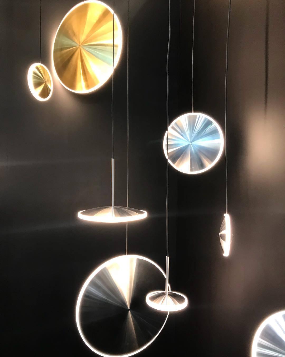 Chrona Dish Pendant Light – Contemporary Brass LED Ceiling Lamp