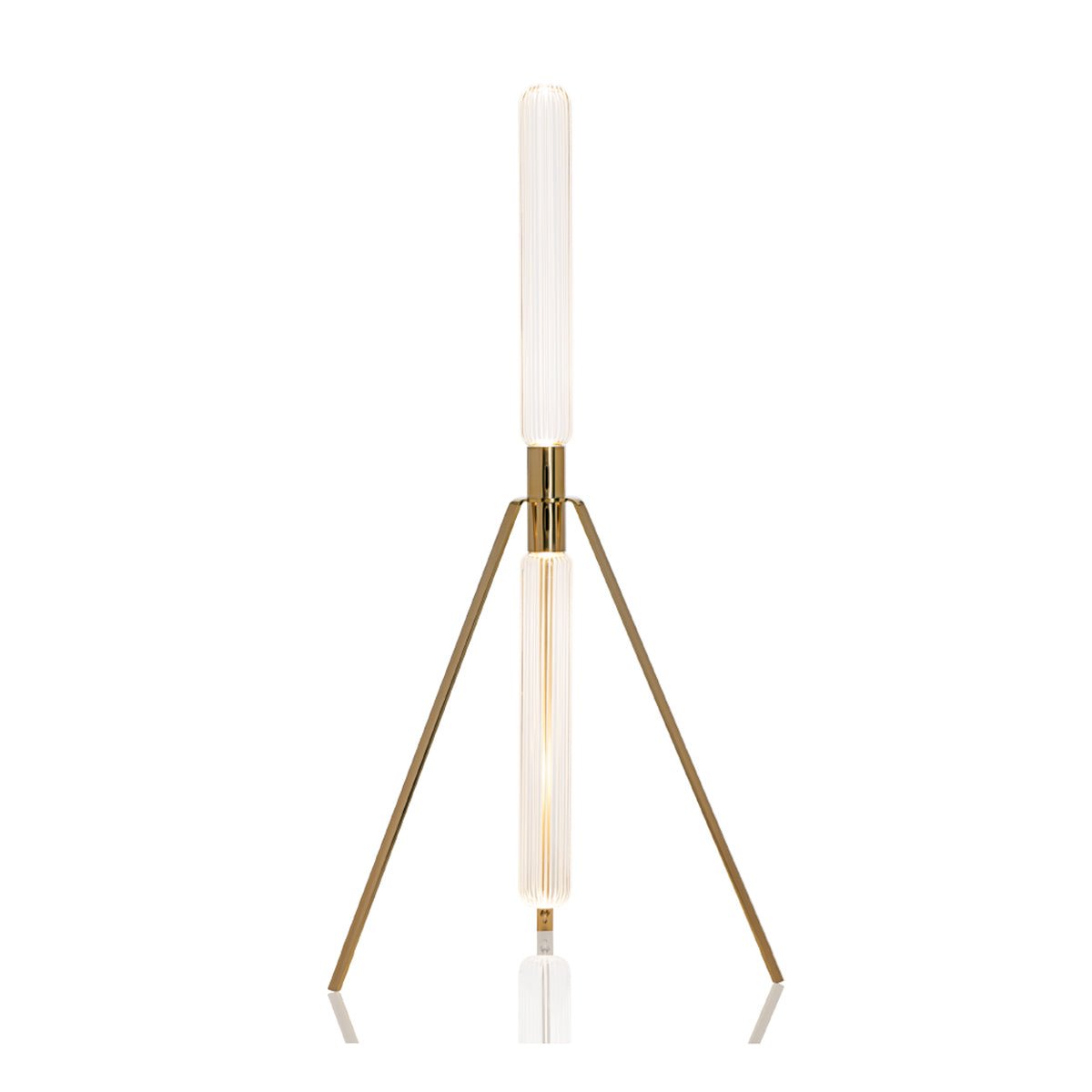 Cipher Crystal LED Floor Lamp in Gold for Modern Interiors
