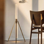 Cipher Crystal LED Floor Lamp in Gold for Modern Interiors