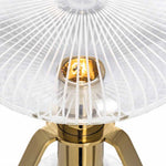 Cipher Table Lamp in Hand-Blown Crystal and Gold